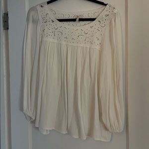 Joie white silk blouse
